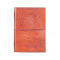 genuine quality leather journal orange color