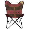 high quality jute killim butterfly chair with knockdown stand