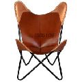 new genuine quality buff harness leather butterfly chair