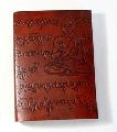 buddha embossed cover handmade leather journal