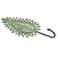 Brass leafy Flower Design Wall Hook With Patina