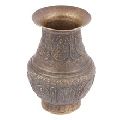 Handmade Bronze Antique Vase With Buddha