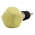 Solid Yellow Octagon Ceramic Wine Stopper Online