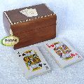 sheesham wood box with playing cards