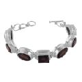 925 silver smoky quartz bracelet