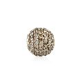 Rose Gold White Diamond Pave Bead Finding
