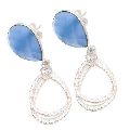 Blue Chalcedony Earring 925 Sterling Silver Earring