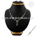 925 Sterling Silver Fashion Jewelry Ethnic Amethyst & Citrine Gemstone Necklace