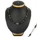 Big Awesome ! Smoky Quartz Beaded Necklace 925 Sterling Silver Bohemian Jewelry