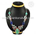 Big Secret Design!! 925 Sterling Silver Turquoise, Coral, Pearl, Lapis Necklace