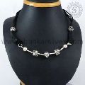 Rare 925 Sterling Silver Ethnic Thread Necklace Jewelry
