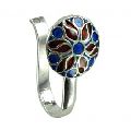 Seemly Sterling Silver Inlay Nose Pin Handmade 925 Silver Jewelry