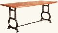 Copper Finish Metal Dining Table