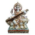 White Marble Decorative Saraswati Statue