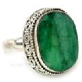 Filigree Indian Emerald Ring