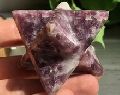 Lepidolite Merkaba Stars stone