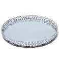 Crystal mirror tray for wedding table