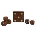 Wooden Game Dice Box