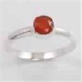 925 Sterling Silver Natural CARNELIAN Faceted Gemstone
