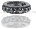 12MM 2 Line Black Spinal Spacer Black Spinal Roundles Spacer Finding Jewelry