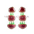 Ruby Emerald 14k Gold Natural Diamond Earrings Stud 925 Sterling Silver Jewelry