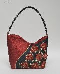 Jute Brown embroidered designer handbags