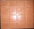 Glossy Finish Sixteen Square Red Parking Tile