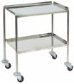 INSTRUMENT TROLLEY DOUBLE SHELVES