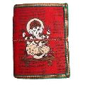 Ganesha Print Leather Diary
