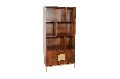 Wooden & Iron brown Bookcase