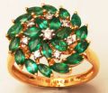 Marquise Emerald Gold Ring