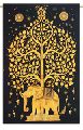Tree Elephant Mandala Design Tapestry