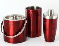 Stainless Steel Bar Set Red Color