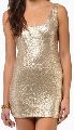 Short Gold Sequin Party Dress