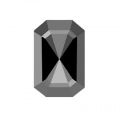 0.80 CARAT NATURAL DIAMOND AAA QUALITY EMERALD ROSE CUT LOOSE NATURAL FANCY BLACK DIAMOND