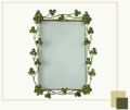 Photoframe with green glass beads florets