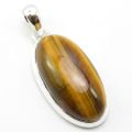 SILVER TIGER'S EYE PENDANT