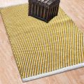 White &amp; Gold Hand Woven Cotton Rugs