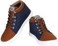 Men's Synthetic Leather Brown Sneaker Shoes