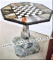 Antique Marble Inlay Chess Design Table Top