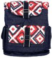 Bags Screen Printed Denim Aztec Cotton Canvas Backpack