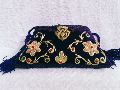 Zari Embroidery Flower Clutch Purse