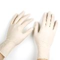 Latex WHITE Plain ZOOM hospital hand gloves