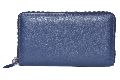 Calf Nappa Milled Leather royal blue leather ladies wallet