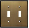 Rectangular Square Plain brass switch plate