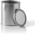 Round Silver Plain Sun Super paint tin container