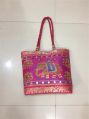 Cotton designer embroidered handbag
