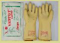 Plain electricity rubber hand gloves