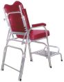 Red Synthetic Leather SS salon chair
