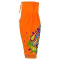 Orange embroidered cotton patiala salwar